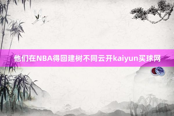 他们在NBA得回建树不同云开kaiyun买球网